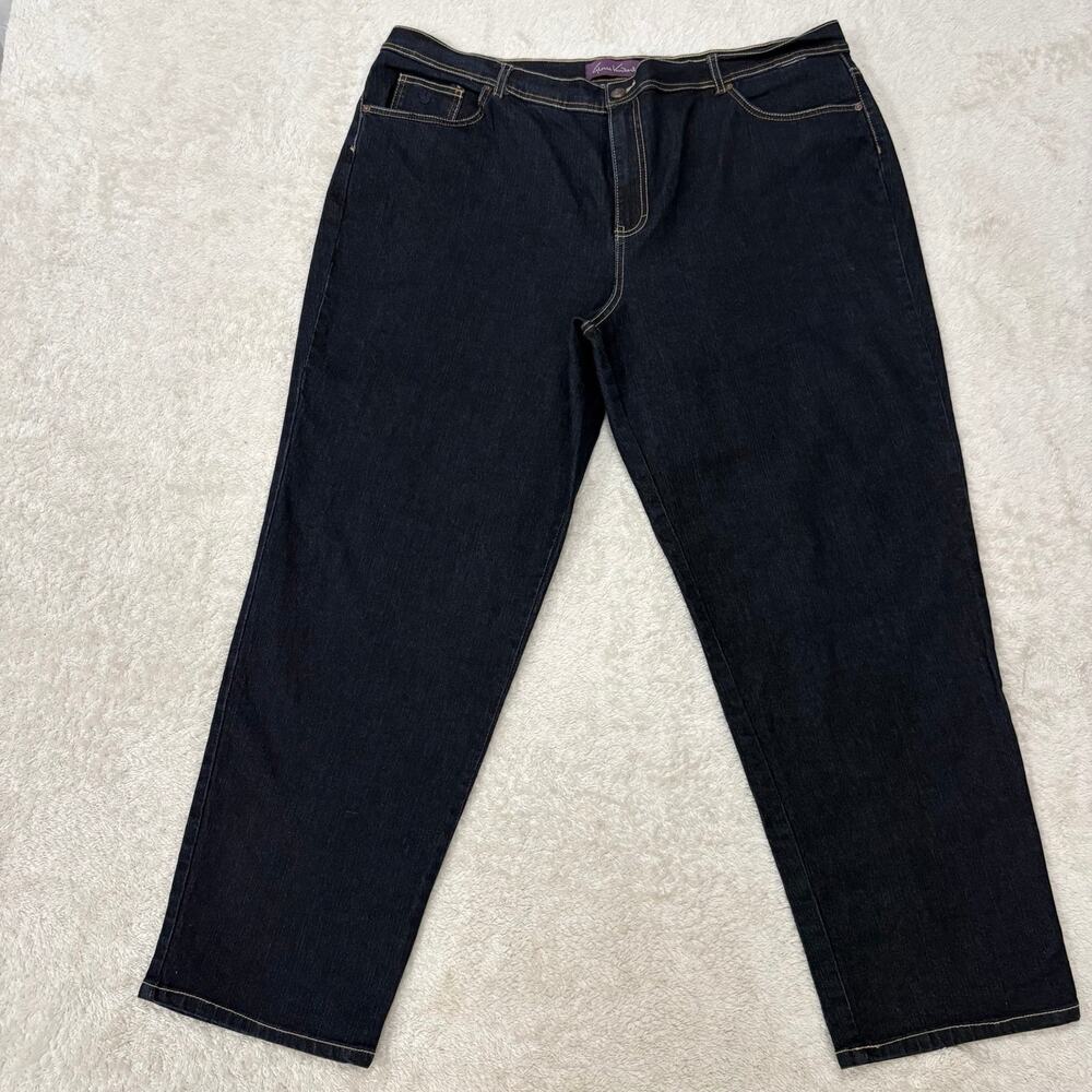 Gloria Vanderbilt Womens 22W Dark Wash Straight Leg Jeans Plus Size Denim